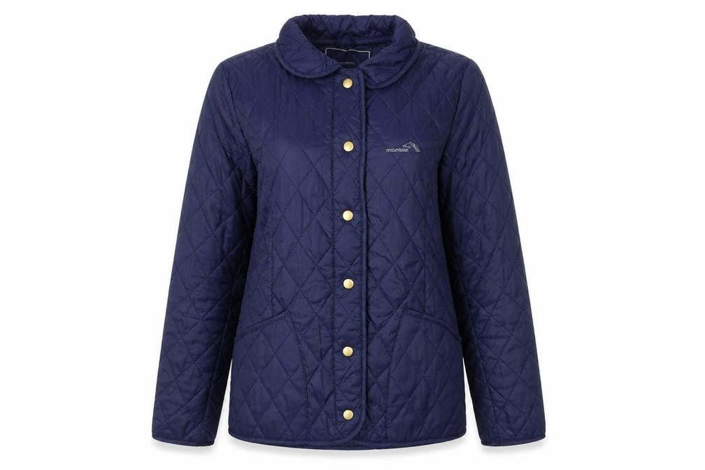 Mountain Life Womens Blue Quilted Jacket Size 10 Snap - Lightweight