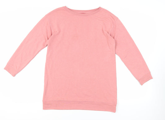 PDI Womens Pink Cotton Pullover Sweatshirt Size M Pullover