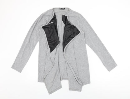 Select Womens Grey V-Neck Viscose Cardigan Jumper Size 10 - Waterfall Design