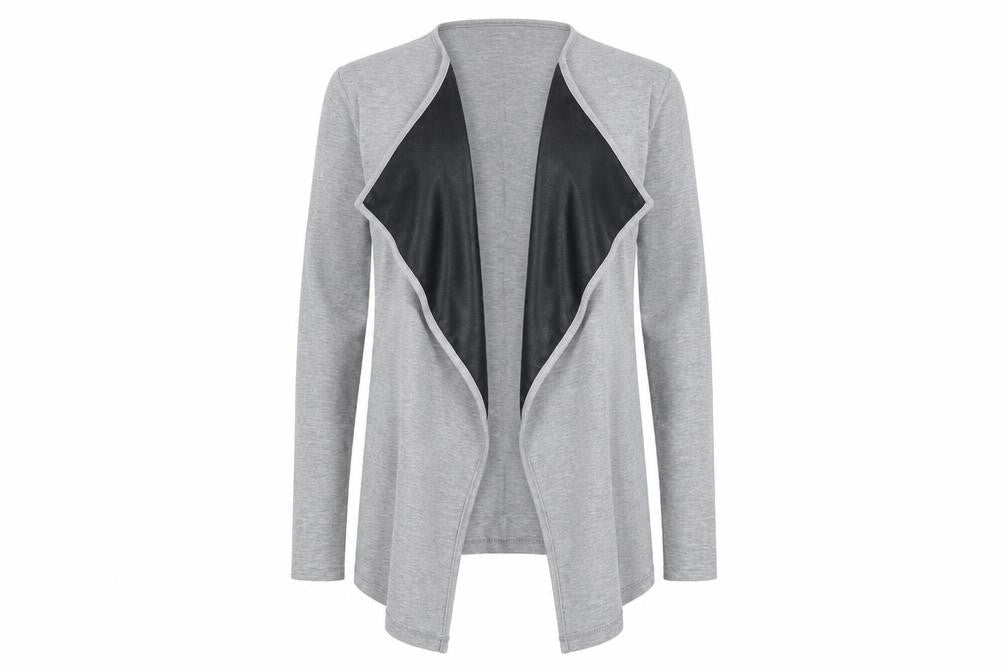 Select Womens Grey V-Neck Viscose Cardigan Jumper Size 10 - Waterfall Design