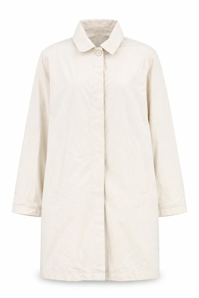Marks & Spencer Womens Beige Overcoat Coat Size 14 Button