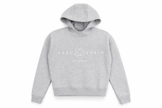 EBRU EVRIM Womens Grey Cotton Pullover Hoodie Size S Pullover - Activewear