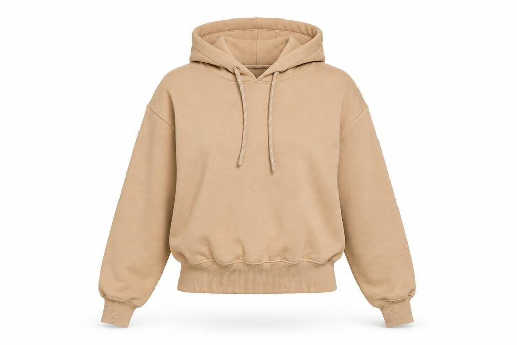 H&M Womens Beige Cotton Pullover Hoodie Size S Pullover