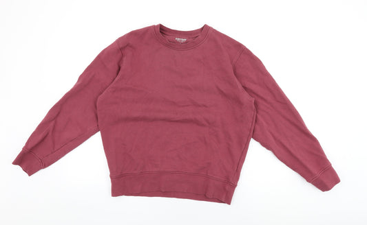 John Lewis Womens Red Cotton Pullover Sweatshirt Size S Pullover