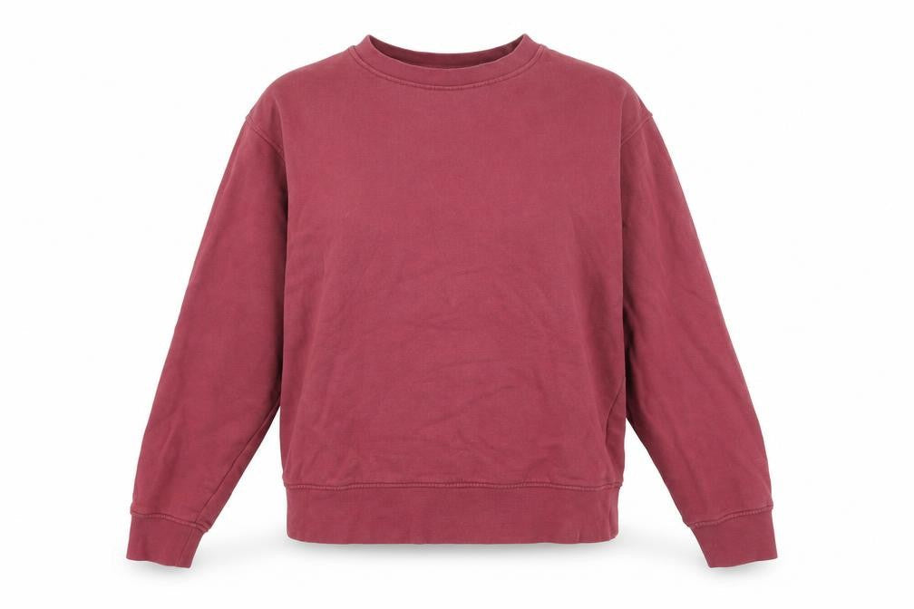 John Lewis Womens Red Cotton Pullover Sweatshirt Size S Pullover