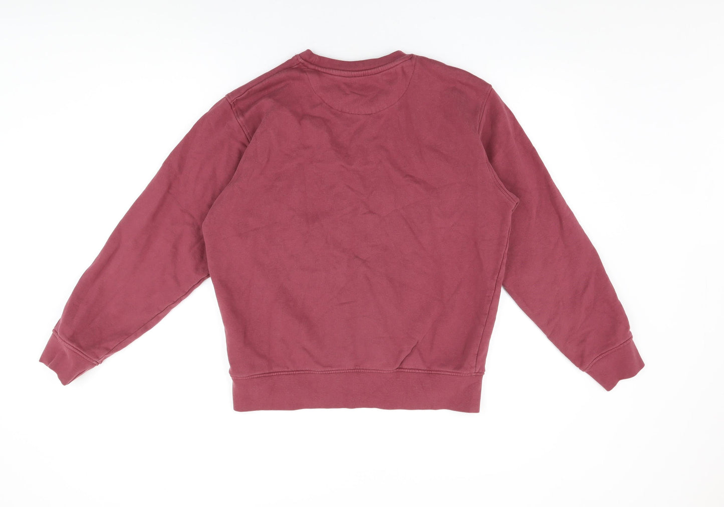 John Lewis Womens Red Cotton Pullover Sweatshirt Size S Pullover