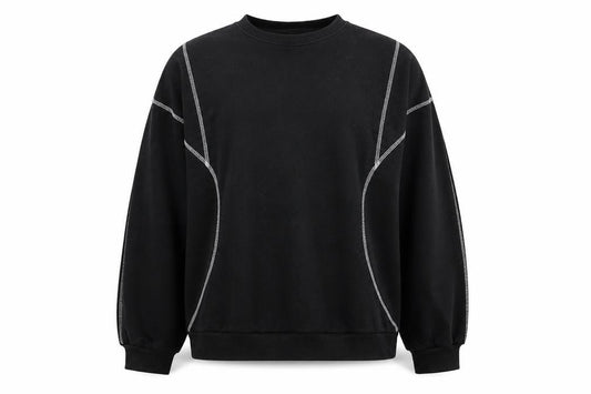 Boohoo Womens Black Cotton Pullover Sweatshirt Size L Pullover