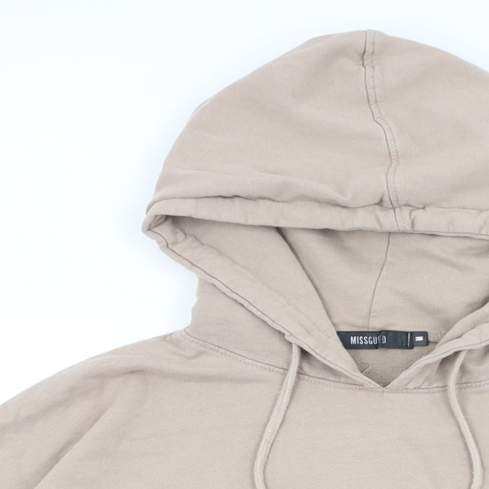 Missguided Womens Beige Cotton Pullover Hoodie Size M Pullover