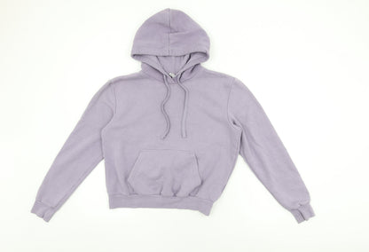 H&M Womens Purple Cotton Pullover Hoodie Size S Pullover