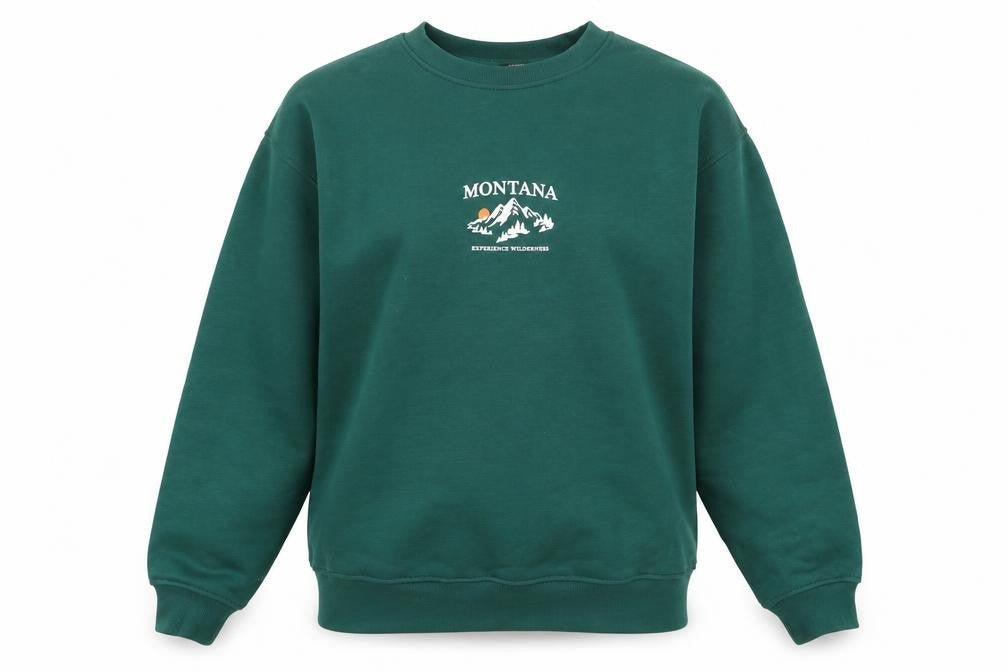 Dunnes Womens Green Cotton Pullover Sweatshirt Size S Pullover - Montana