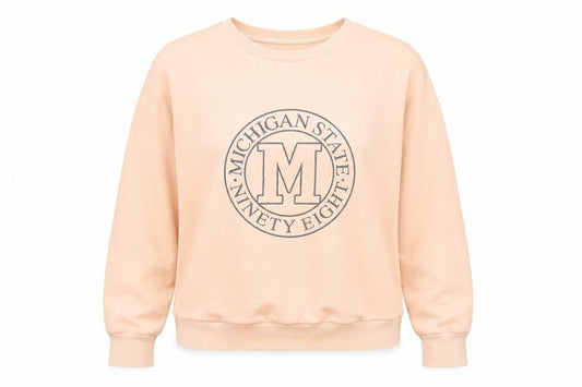 New Look Womens Pink Cotton Pullover Sweatshirt Size 16 Pullover - Michigan State