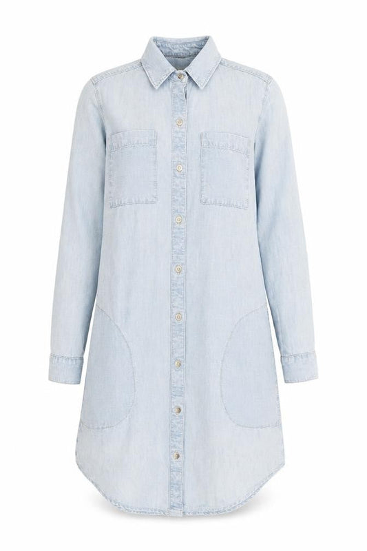 Gap Womens Blue Cotton Shirt Dress Size XS Collared Button