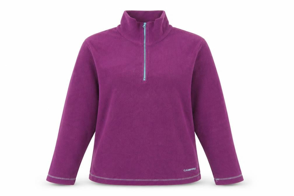 Campri Womens Purple Polyester Pullover Sweatshirt Size 12 Zip
