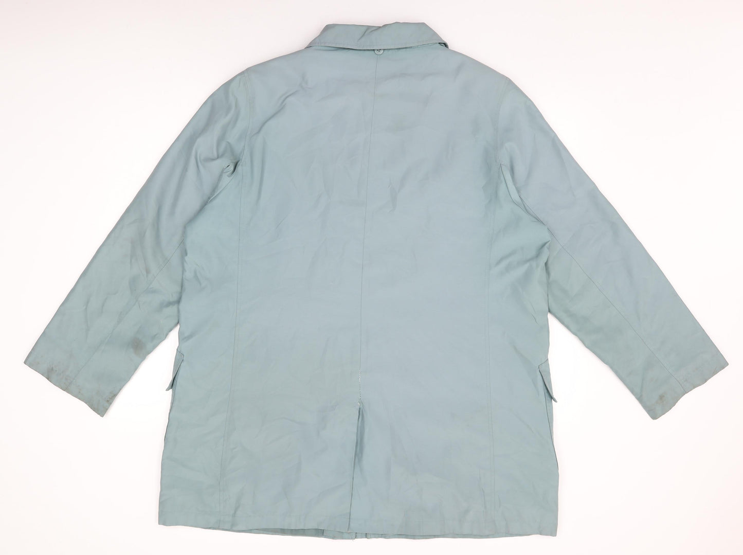 EWM Womens Blue Overcoat Coat Size 22 Zip