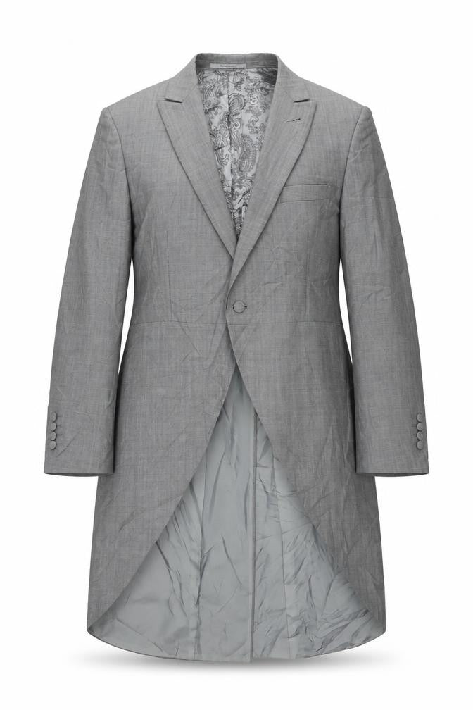 WILVORST Mens Grey Wool Tuxedo Suit Jacket Size S Regular