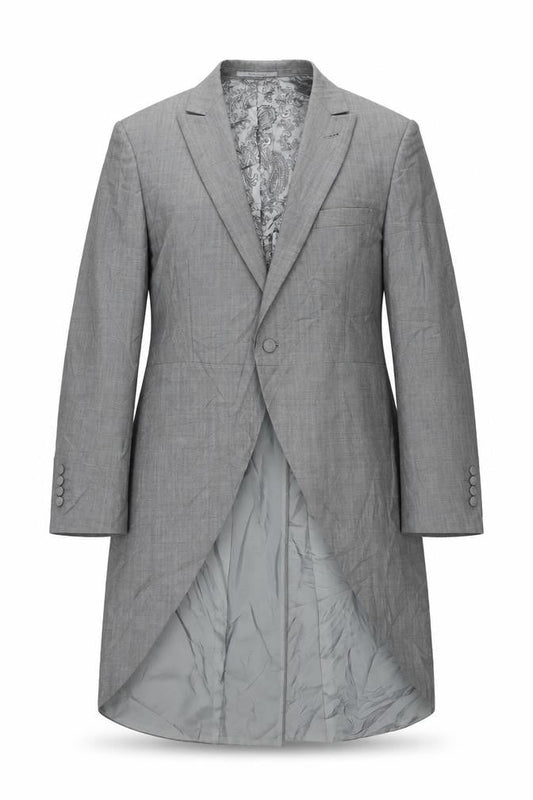 WILVORST Mens Grey Wool Tuxedo Suit Jacket Size S Regular