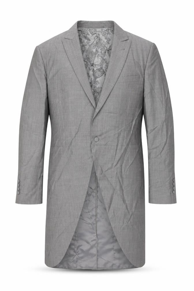 WILVORST Mens Grey Wool Tuxedo Suit Jacket Size 44 Regular
