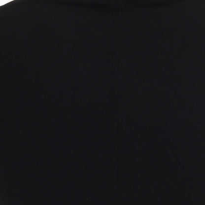 River Island Womens Black Polyester Basic T-Shirt Size 8 Roll Neck