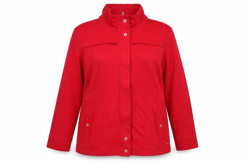 DASH Womens Red Cotton Full Zip Sweatshirt Size 20 Zip