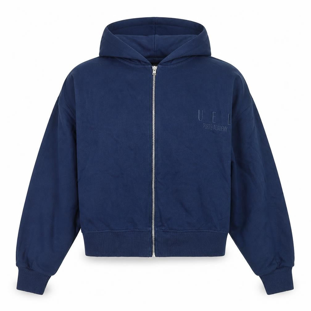 PRETTYLITTLETHING Womens Blue Cotton Full Zip Hoodie Size XS Pullover