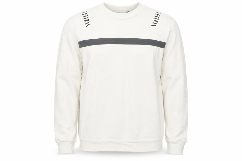 Vikkergewinn Mens White Cotton Pullover Sweatshirt Size L - Logo
