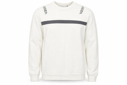 Vikkergewinn Mens White Cotton Pullover Sweatshirt Size L - Logo