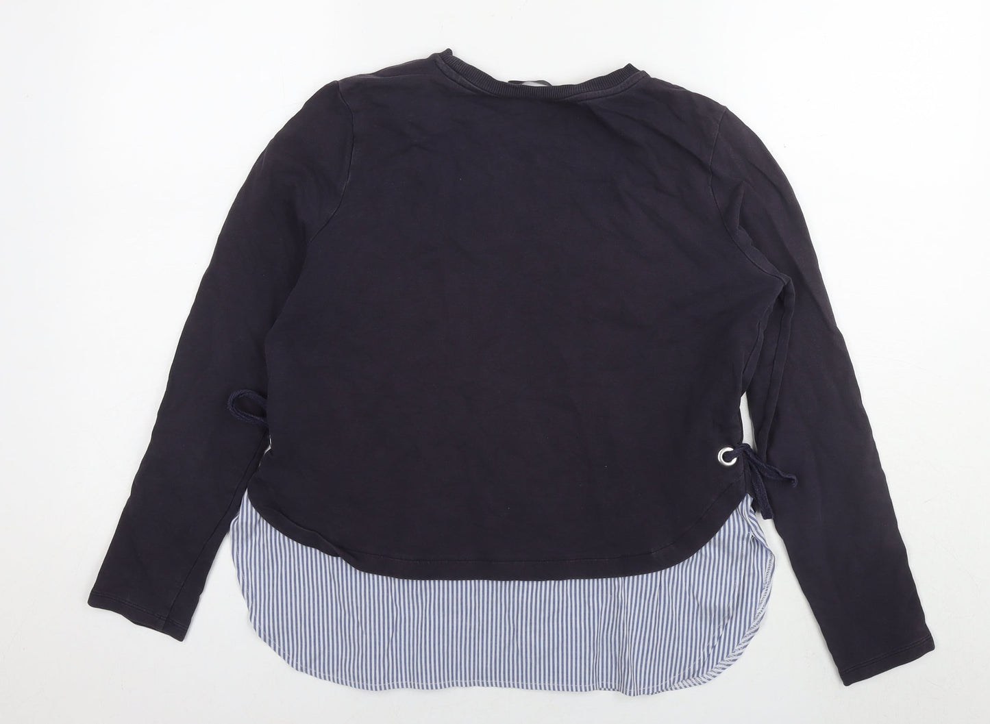 Marks and Spencer Womens Blue Cotton Pullover Sweatshirt Size 10 Pullover
