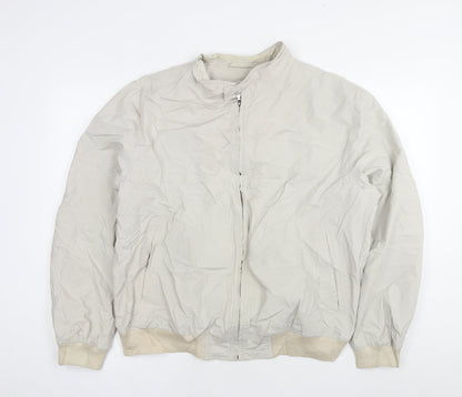 Additional front view of Autograph men’s beige bomber jacket jacket, size L, zip