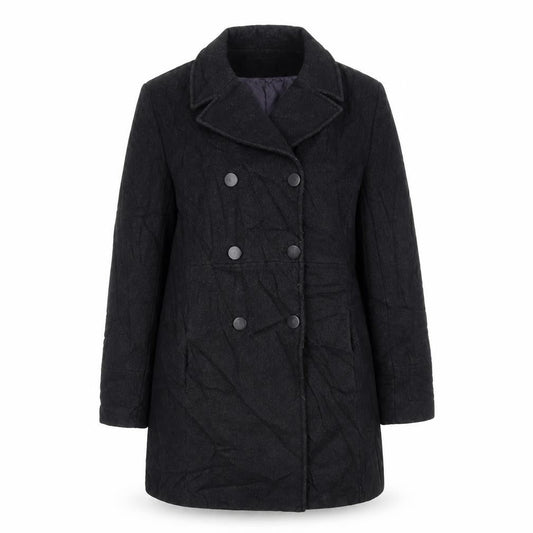 River Island Womens Black Pea Coat Coat Size 12 Button