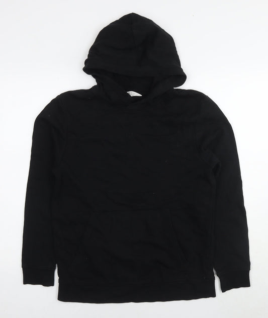 H&M Girls Black Cotton Pullover Hoodie Size 15 Years Pullover