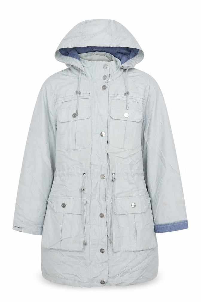Per Una Womens Blue Parka Jacket Size 8 Zip