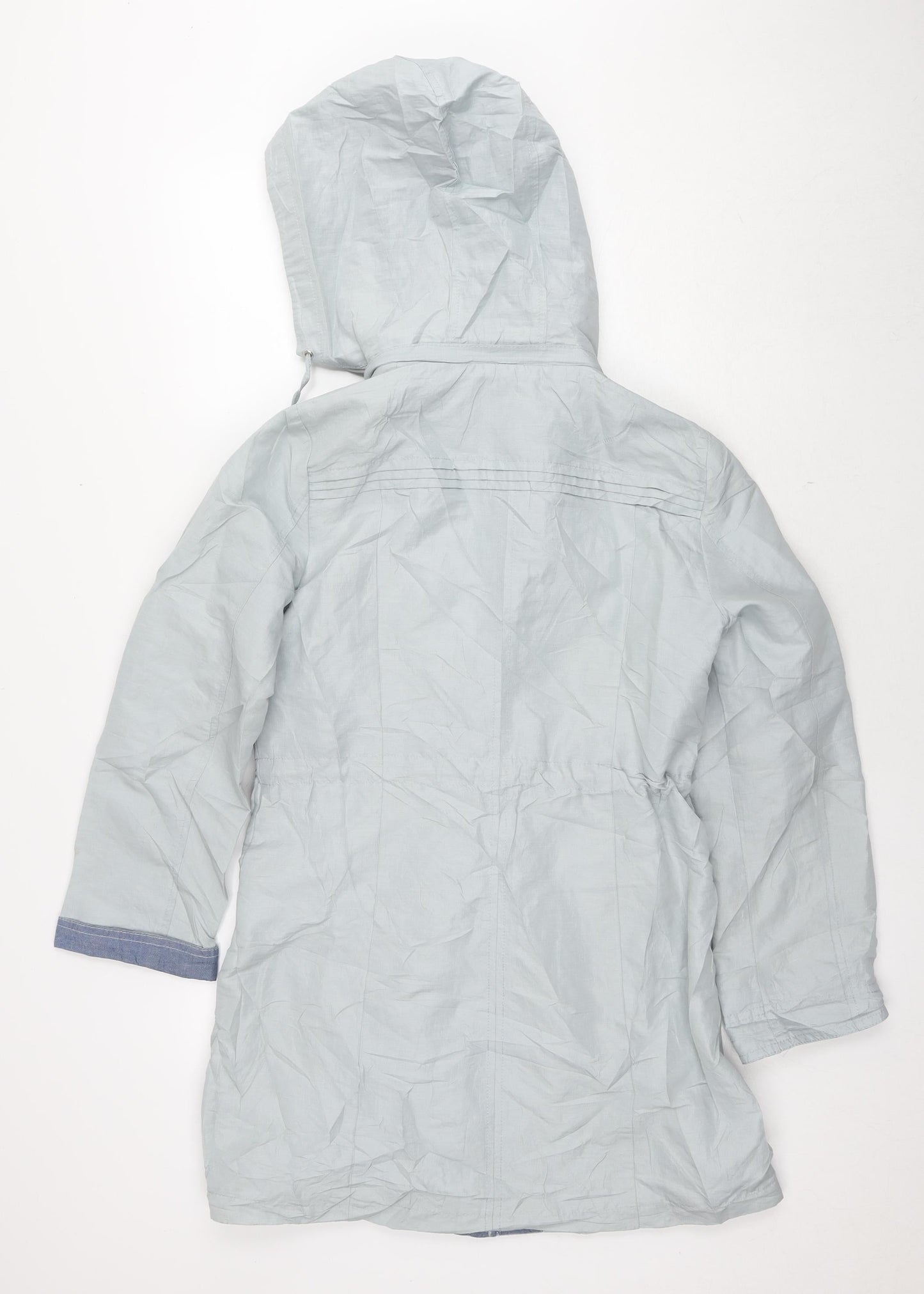 Per Una Womens Blue Parka Jacket Size 8 Zip
