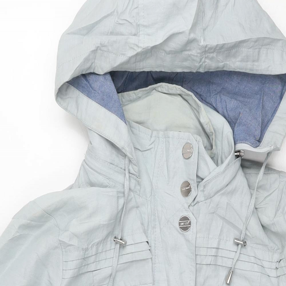 Per Una Womens Blue Parka Jacket Size 8 Zip