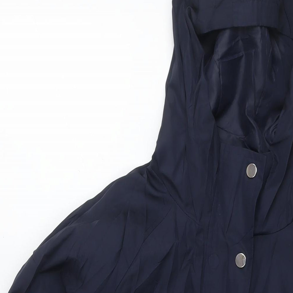 M&Co Womens Blue Parka Jacket Size 10 Zip