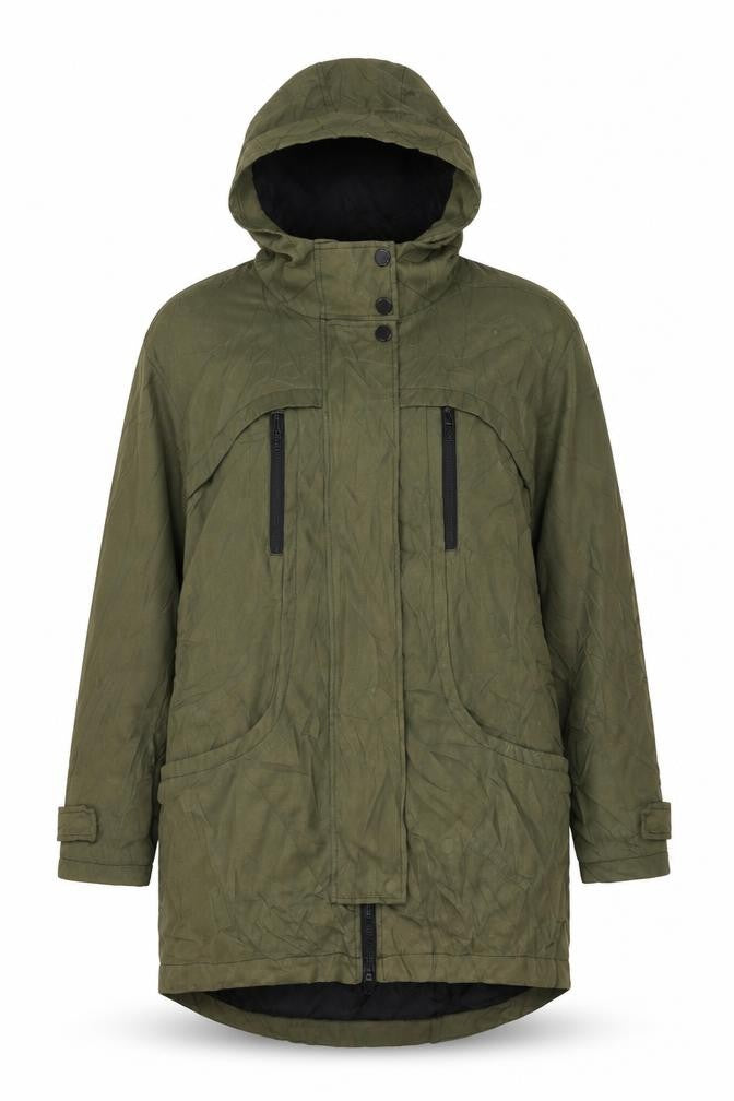 ASOS Womens Green Parka Coat Size 10 Zip