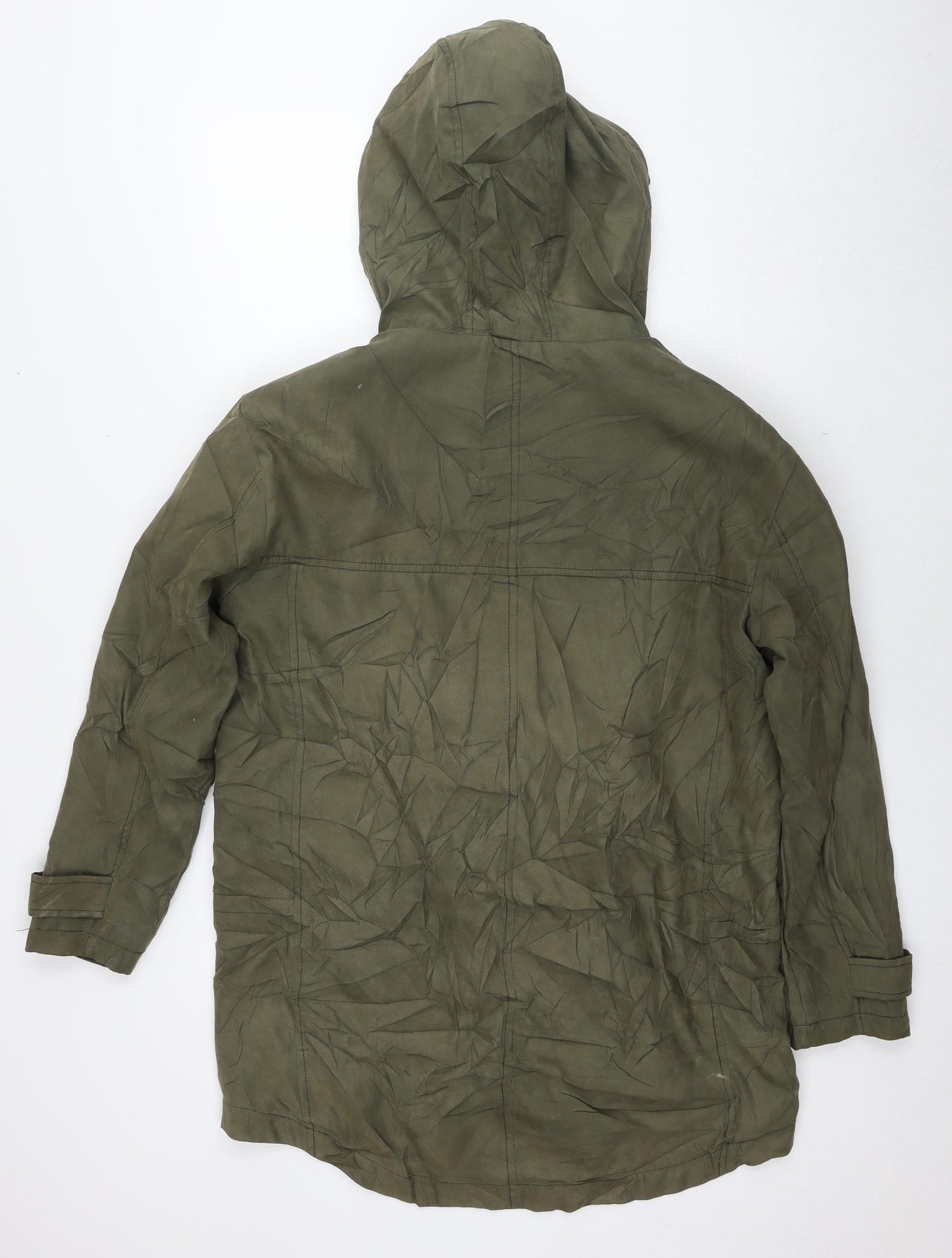 ASOS Womens Green Parka Coat Size 10 Zip