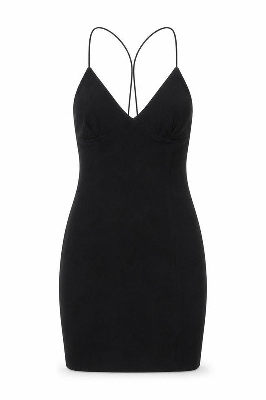 Divided by H&M Womens Black Polyester Bodycon Size S V-Neck Pullover
