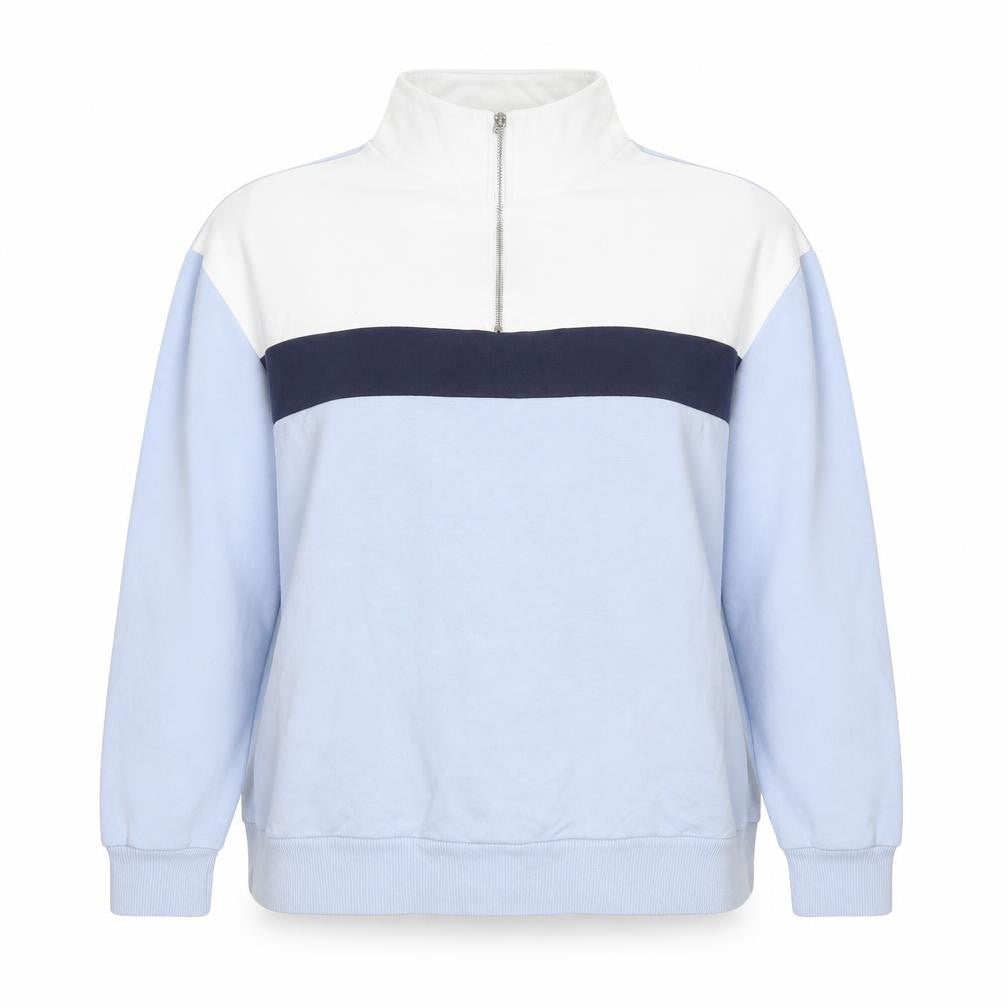 New Look Womens Blue Cotton Pullover Sweatshirt Size 12 Pullover