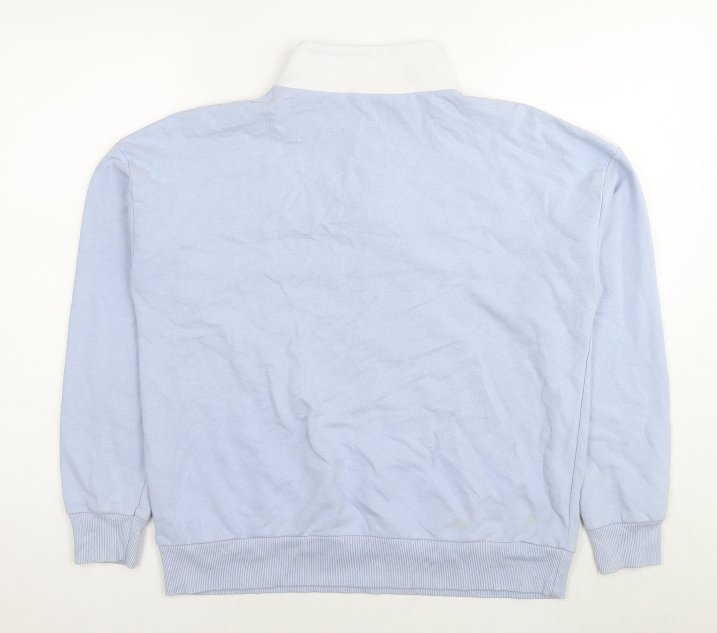 New Look Womens Blue Cotton Pullover Sweatshirt Size 12 Pullover