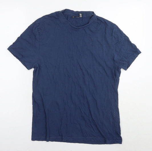 ASOS Mens Blue Cotton T-Shirt Size S Round Neck