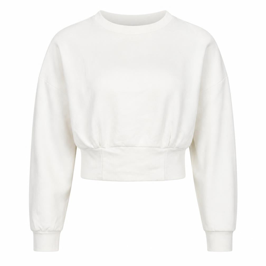 Boohoo Womens White Cotton Pullover Hoodie Size 10 Pullover