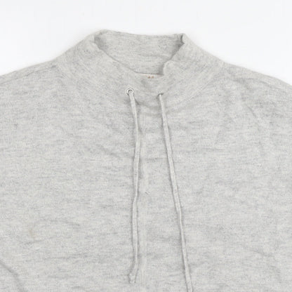 Next Womens Grey Mock Neck Viscose Pullover Jumper Size 10