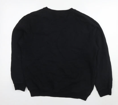 H&M Womens Black Cotton Pullover Hoodie Size S Pullover