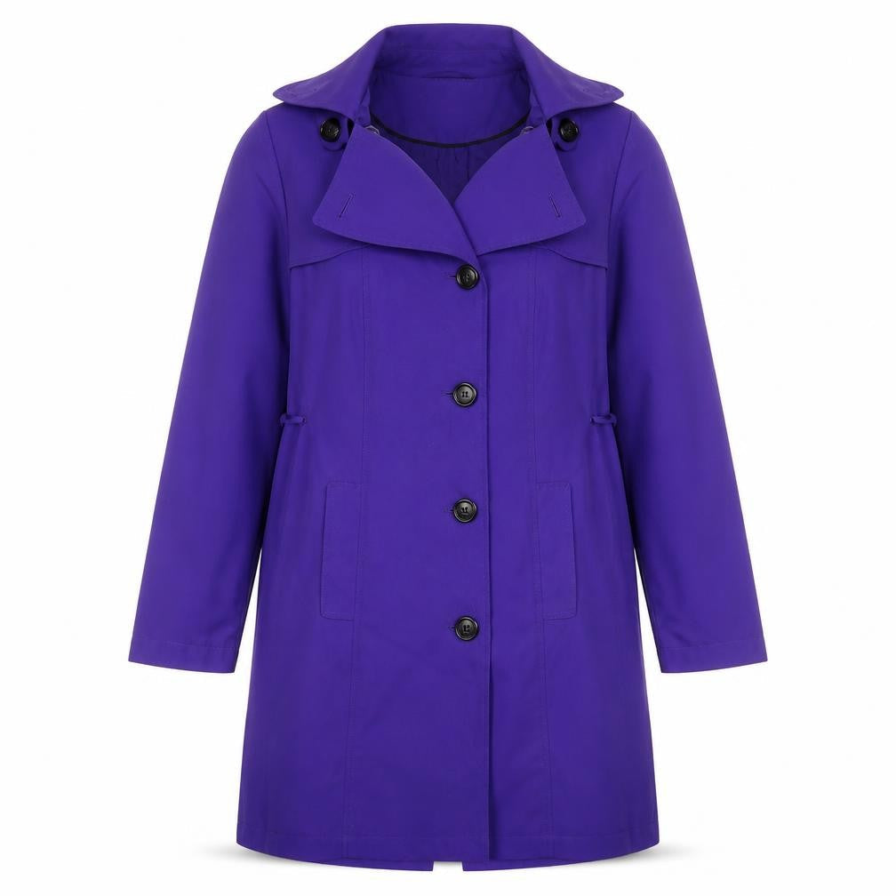 Marks and Spencer Womens Purple Overcoat Coat Size 16 Button