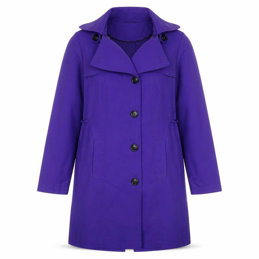 Marks & Spencer Womens Purple Overcoat Coat Size 16 Button