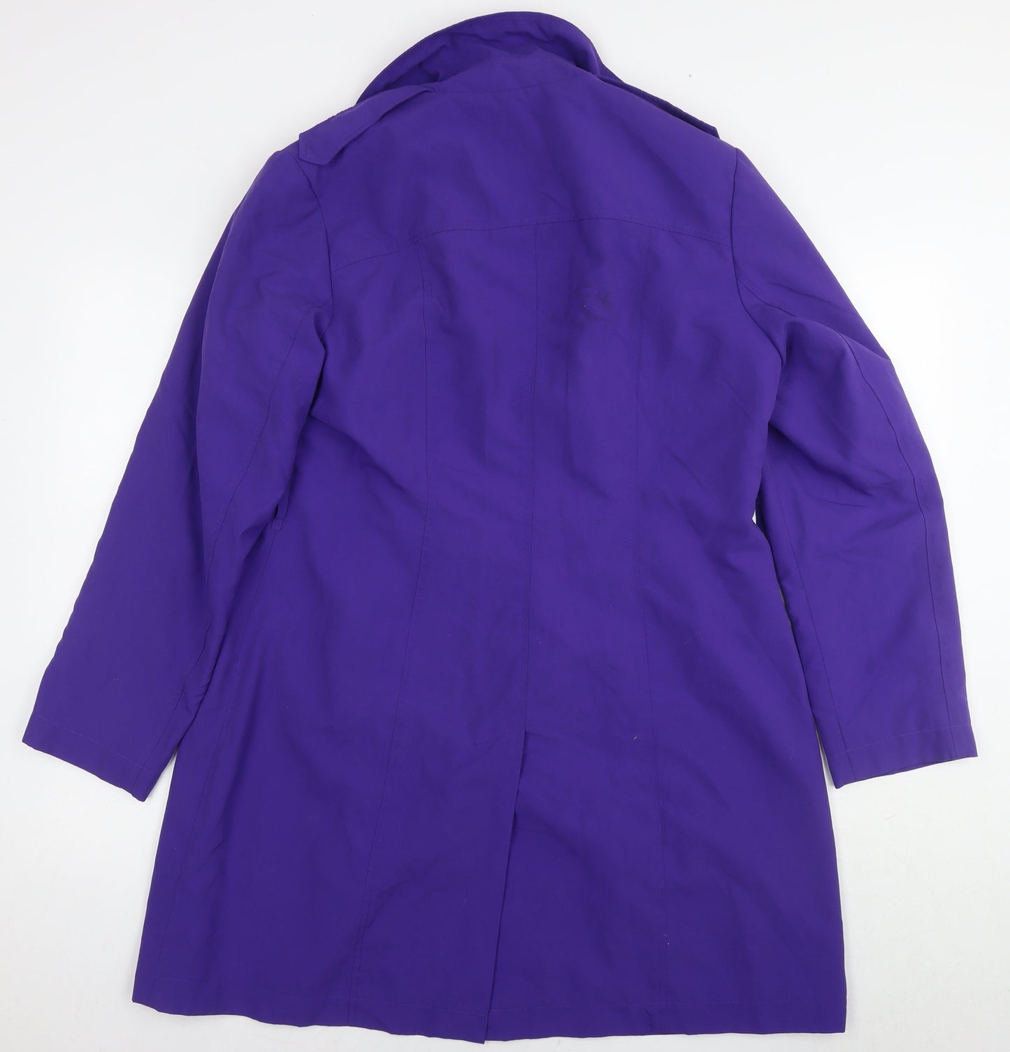 Marks and Spencer Womens Purple Overcoat Coat Size 16 Button
