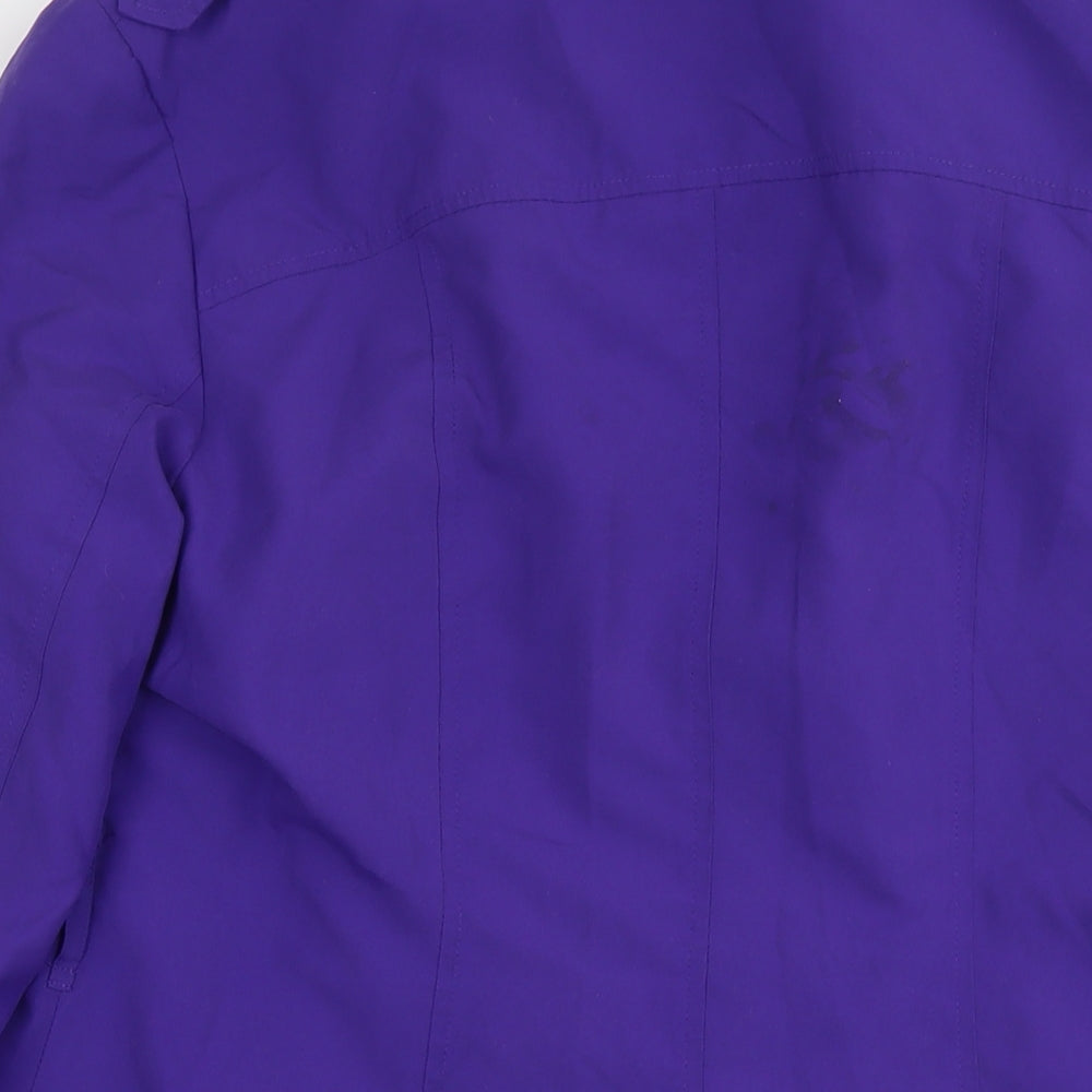 Marks and Spencer Womens Purple Overcoat Coat Size 16 Button