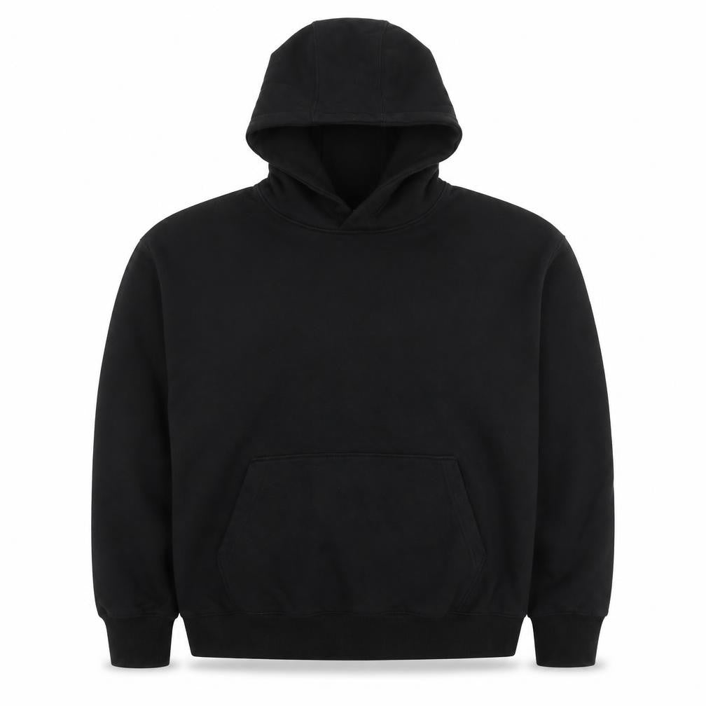 Topman Mens Black Cotton Pullover Hoodie Size L