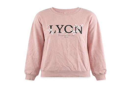 Divided by H&M Womens Pink Cotton Full Zip Hoodie Size S Pullover - Lyon flowers