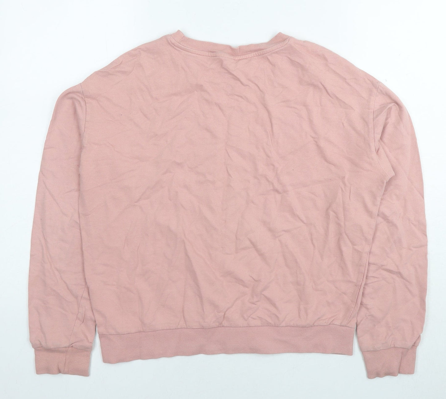 Divided by H&M Womens Pink Cotton Full Zip Hoodie Size S Pullover - Lyon flowers